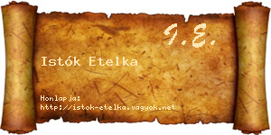 Istók Etelka névjegykártya