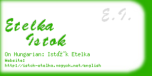 etelka istok business card